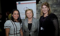 Ms. Frances Fitzgerald TD, Minister for Children and Youth Affairs with Heydi Foster, Director and Cathleen McDonagh Education Services Team Leader