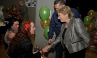 Ms. Frances Fitzgerald TD, Minister for Children and Youth Affairs meets with some of the Award recipients